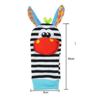 zokni zebra bébijáték